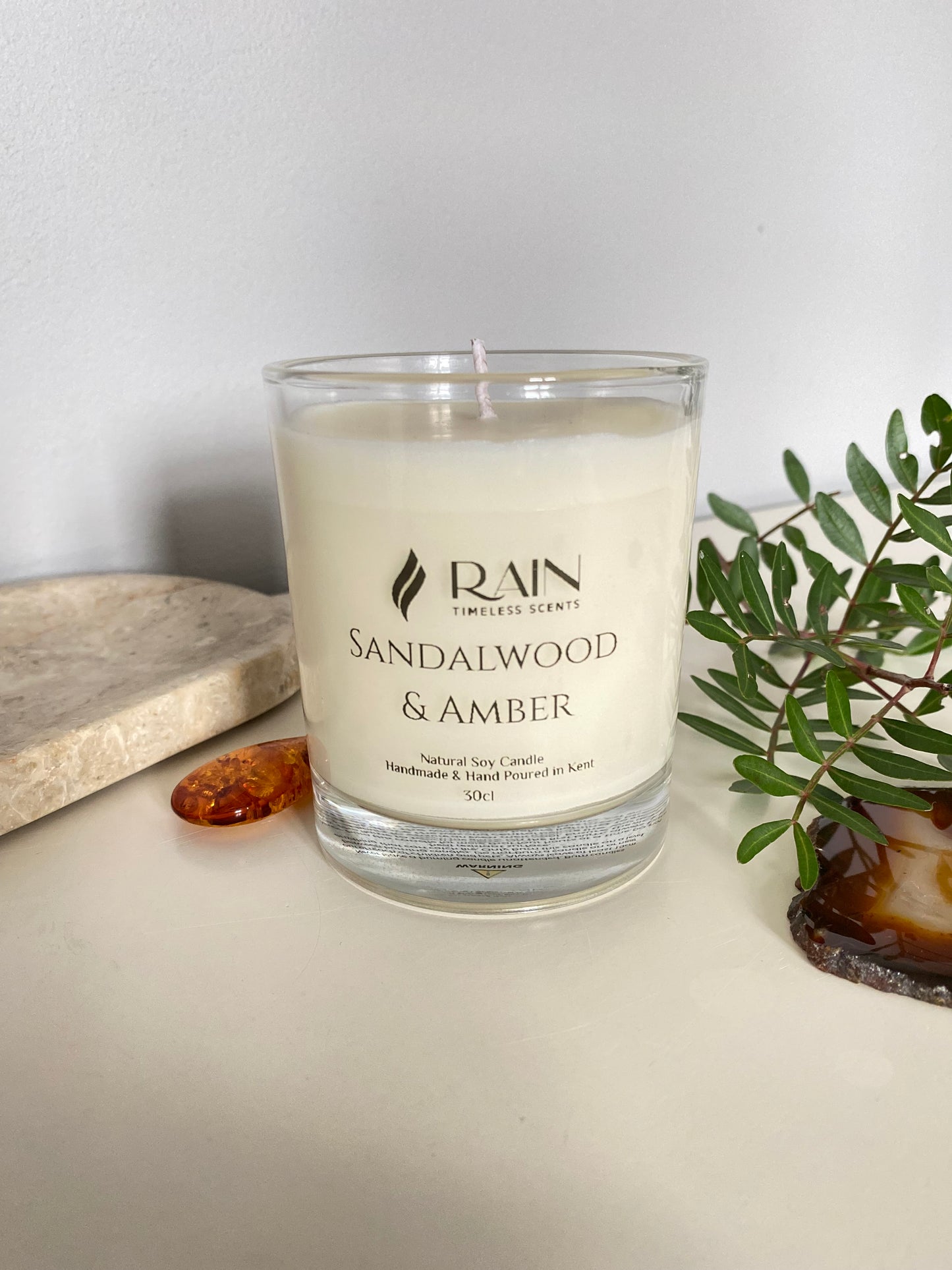 Sandalwood & Amber Handmade Candle 20cl