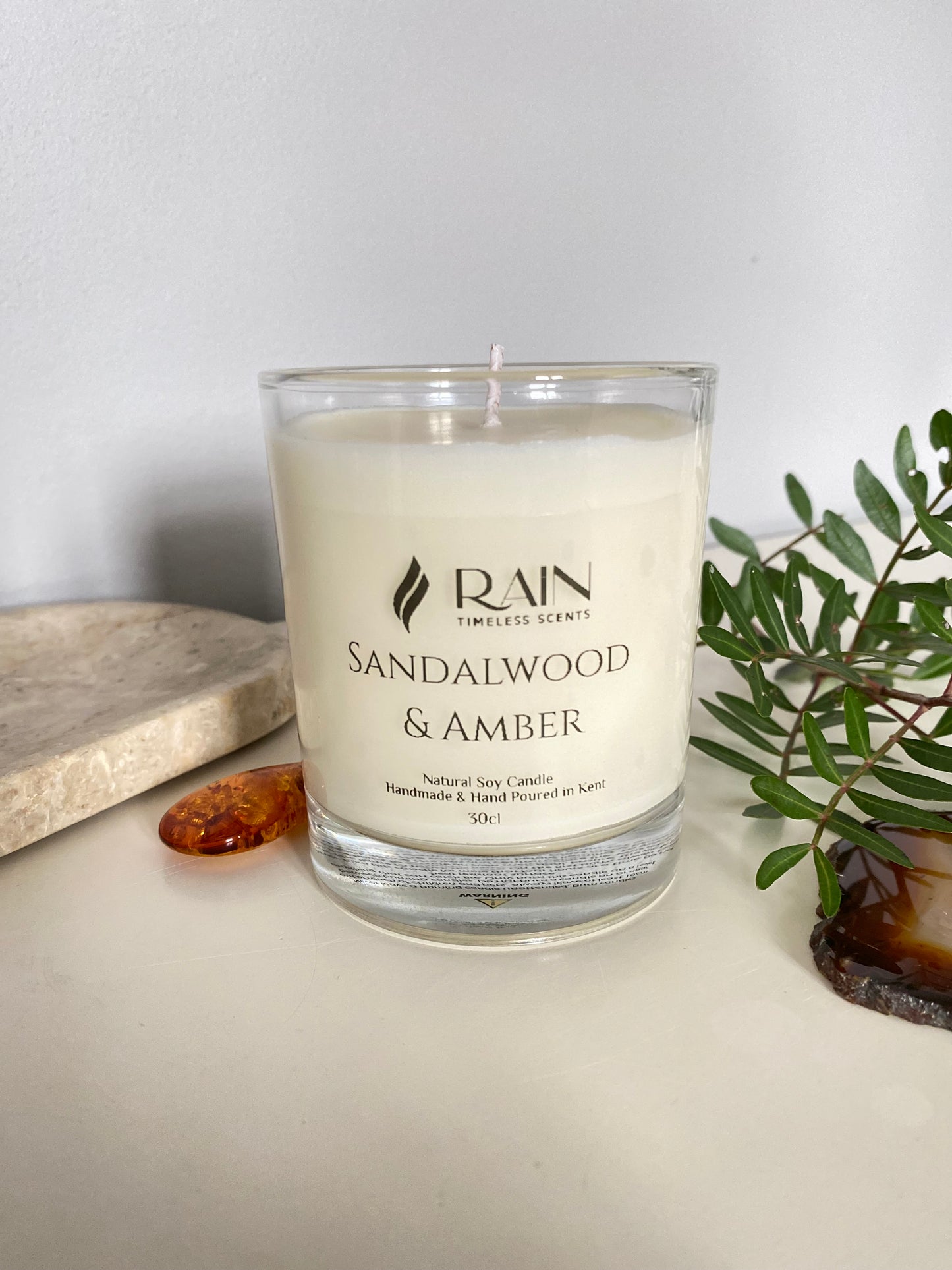 Sandalwood & Amber Handmade Candle 30cl