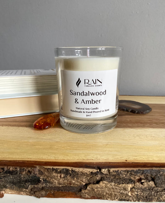 Sandalwood & Amber Handmade Candle 30cl